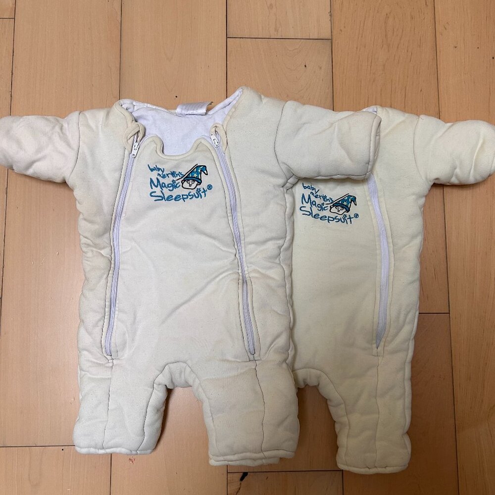 Two Small Merlin's Magic Sleepsuits